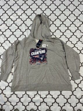 Fanatics Sweater Women’s 2XL Gray New England Patriots Superbowl LII Hoodie New